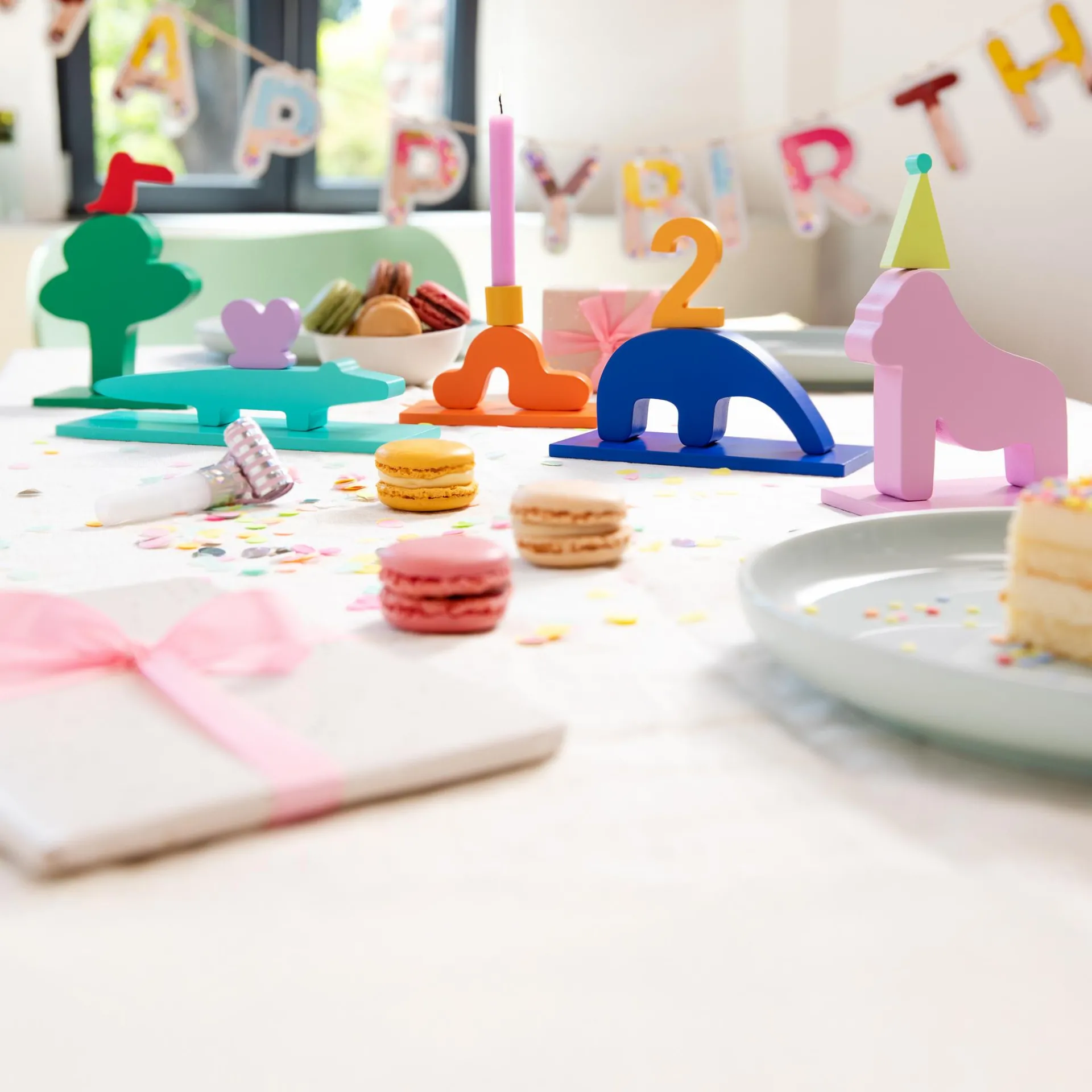 Kinder|Kerzenhalter>REMEMBER Geburtstagszug 'Animals'