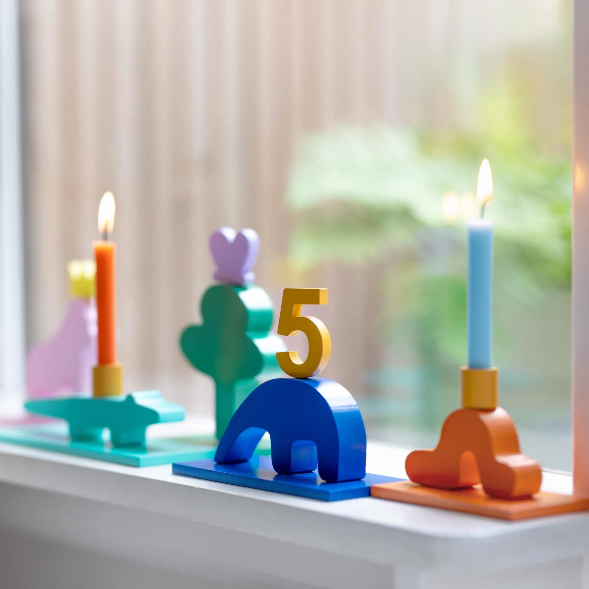 Kinder|Kerzenhalter>REMEMBER Geburtstagszug 'Animals'