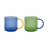 Gläser & Karaffen>REMEMBER Glasbecher 'Fred' green-blue, 2er-Set