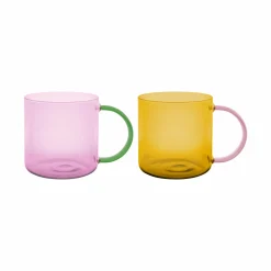 Gläser & Karaffen>REMEMBER Glasbecher 'Fred' rose-yellow, 2er-Set