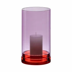 Kerzenhalter>REMEMBER Windlicht groß 'Lucius' violett