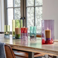 Kerzenhalter>REMEMBER Windlicht groß 'Lucius' violett